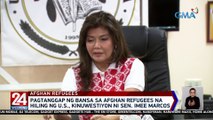 Pagtanggap ng bansa sa Afghan refugees na hiling ng US, kinuwestiyon ni Sen. Imee Marcos | 24 Oras Weekend