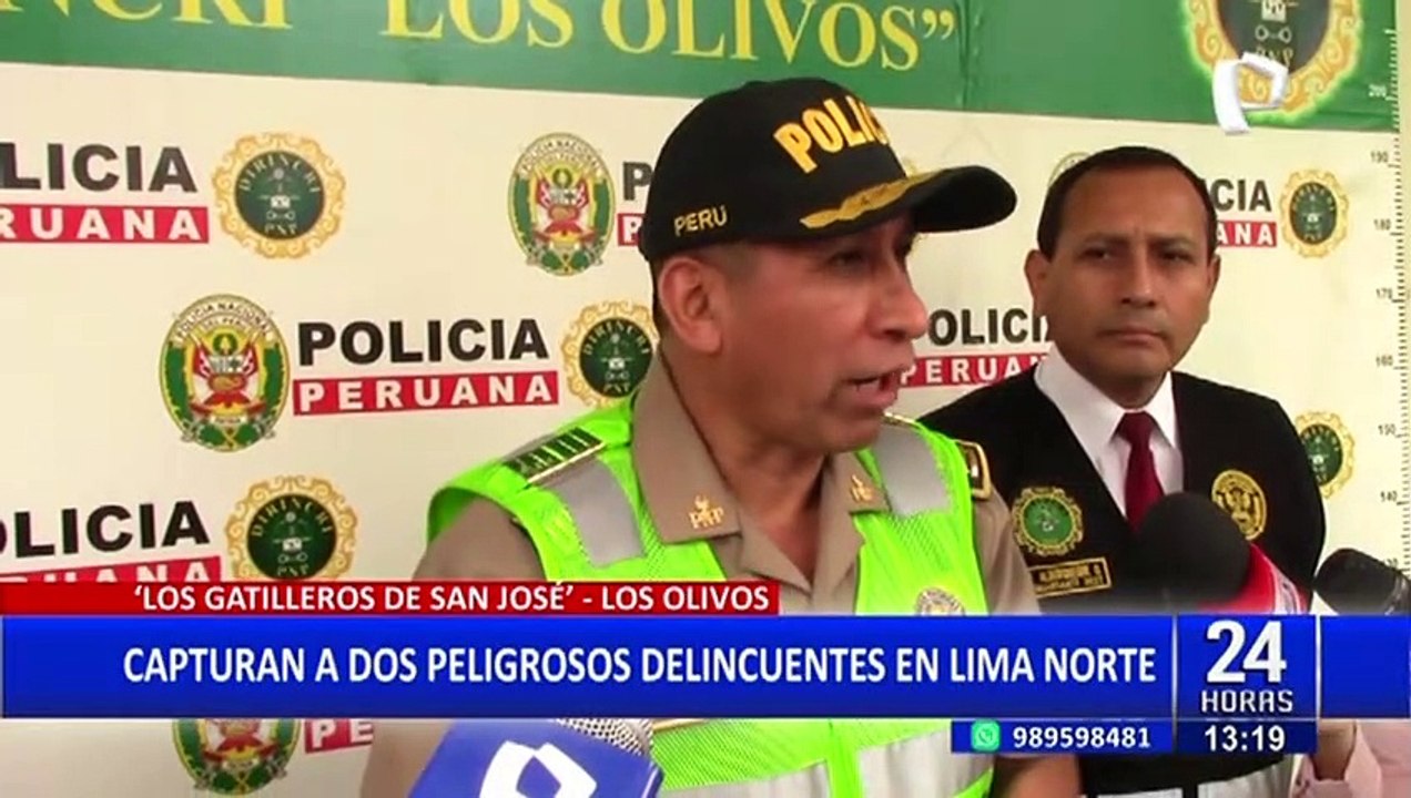 Los Olivos: cayeron dos integrantes de la banda “Los gatilleros de San José”