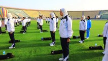 الرئيس السيسي يشهد عدد من التدريبات لطلبة الاكاديمية العسكرية المصرية تضمنت تدريبات الكفاءة البدنية