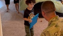 'So happy to have him back!' - Military dad's surprise return home brightens up his 4 kids' day