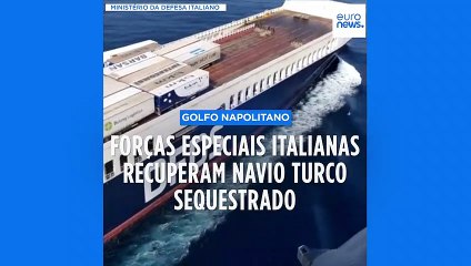 Sequestro no Mediterrâneo: Navio turco já está em segurança no porto de Nápoles