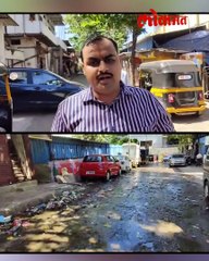 नाल्यातील गाळ रस्त्यावर...पाऊस नसताना ठाण्यातील परिस्थिती पाहाच