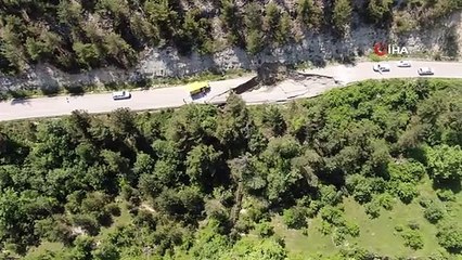 Keltepe Kayak Merkezi'nin yolu heyelan sonrası trafiğe kapatıldı