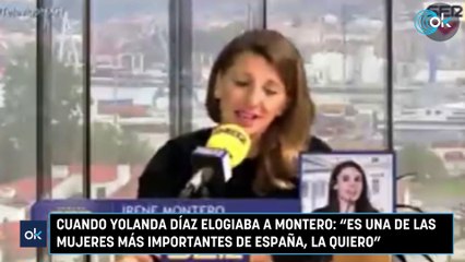 Cuando Yolanda Díaz elogiaba a Montero: "Es una de las mujeres más importantes de España, la quiero"
