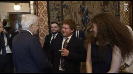 Mattarella incontra alcuni giovani che prenderanno parte alla GMG
