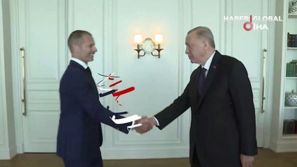 Cumhurbaşkanı Erdoğan UEFA Başkanı Ceferin ile görüştü