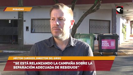 “Se está relanzando la campaña sobre la separación adecuada de residuos”
