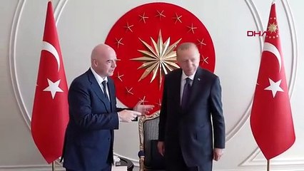 CUMHURBAŞKANI ERDOĞAN FIFA BAŞKANI INFANTİNO İLE GÖRÜŞTÜ