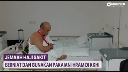 Jemaah Haji Sakit Berniat dan Gunakan Pakaian Ihram di KKHI
