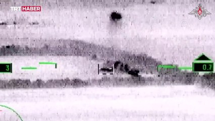 Rusya'nın Ukrayna'ya ait Leopard tanklarını vurduğu anlar