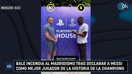 Bale incendia al madridismo tras declarar a Messi como mejor jugador de la historia de la Champions