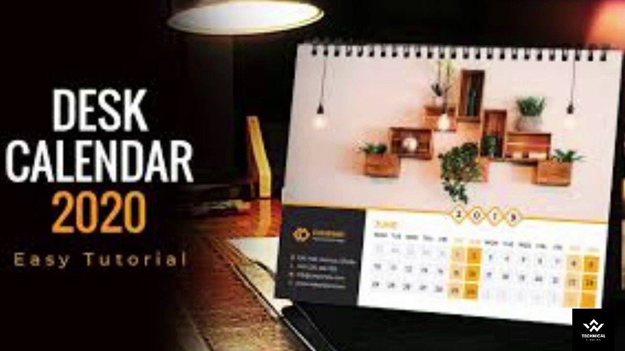 Calendar Design in Photoshop and Illustrator | Desk Calendar Design | Technical Learning |