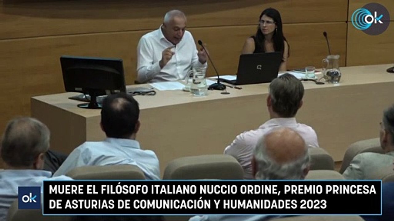 Muere el filósofo italiano Nuccio Ordine, premio Princesa de Asturias de Comunicación y Humanidades 2023