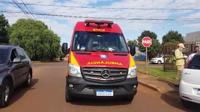 Motociclista fica ferido em acidente entre duas motos no Cascavel Velho