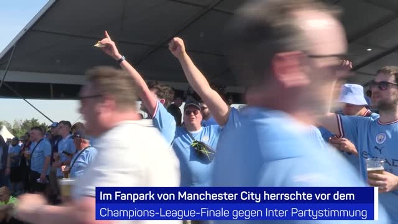 City-Fans vor CL-Finale in Partystimmung