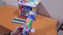 Unboxing and Review of Doms Non-Toxic Color Pencil Set in Round Tin Box 24 Assorted Shades