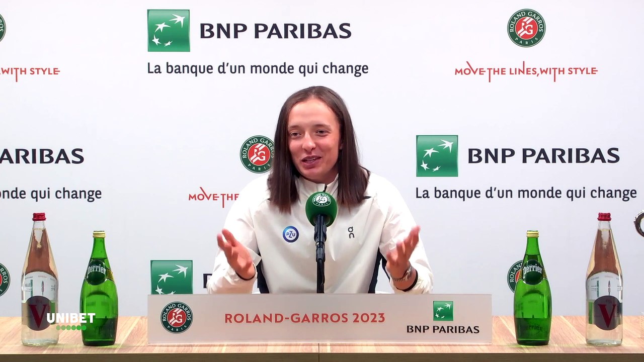 Roland-Garros 2023 - Iga Swiatek : "Oh my God! Are we starting this roller coaster story? Actually, I have various emotions running through me. It was a big challenge for me. I'm happy, proud of myself, I made it"