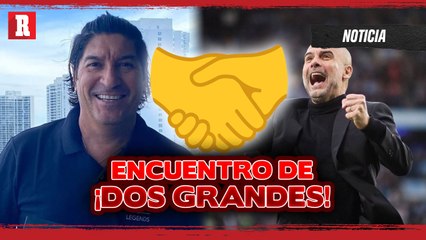 BAM BAM Zamorano y Pep Guardiola SE SALUDARON previo a la FINAL de la CHAMPIONS