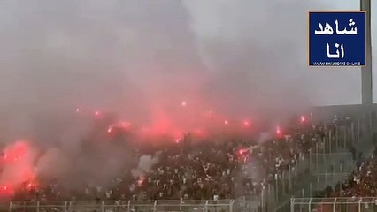 جماهير النجم تشعل مدرجات ملعب سوسة بالشماريخ