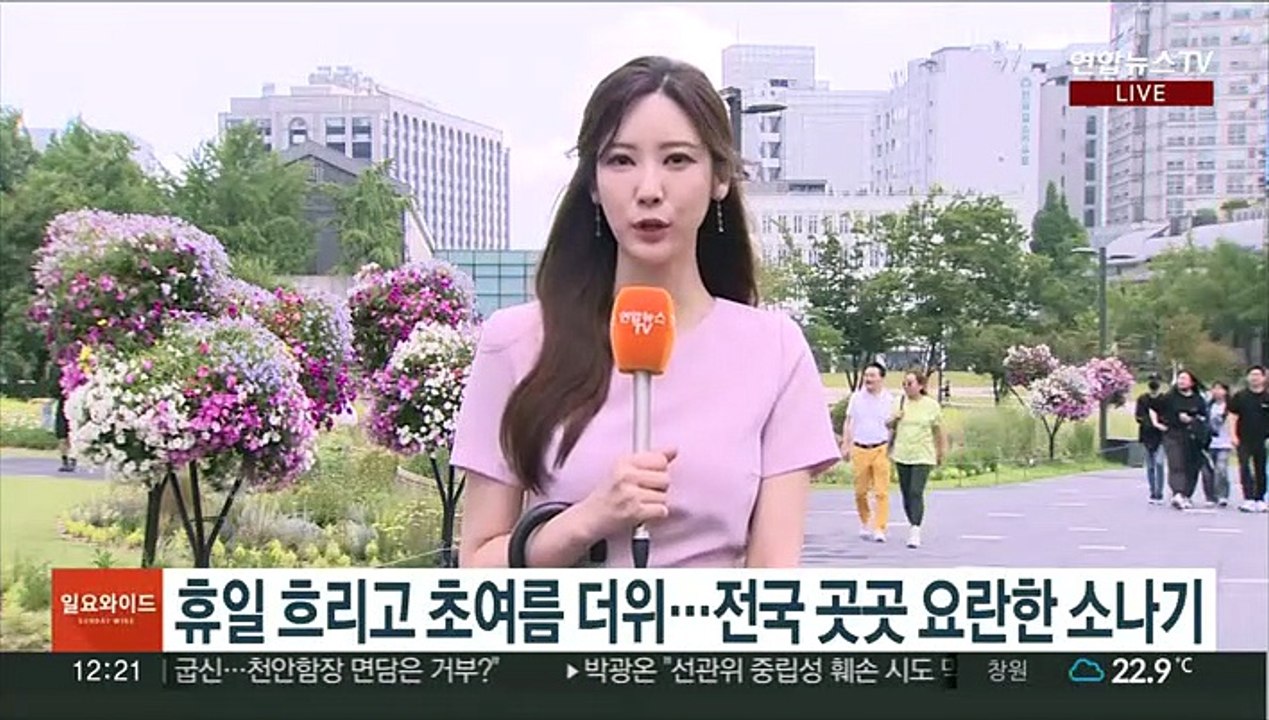 [날씨] 휴일 전국 요란한 소나기…국지성 폭우 주의