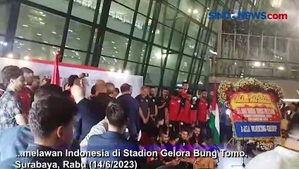Timnas Palestina Tiba di Indonesia, Yel-Yel Ahlan Wa Sahlan Menggema