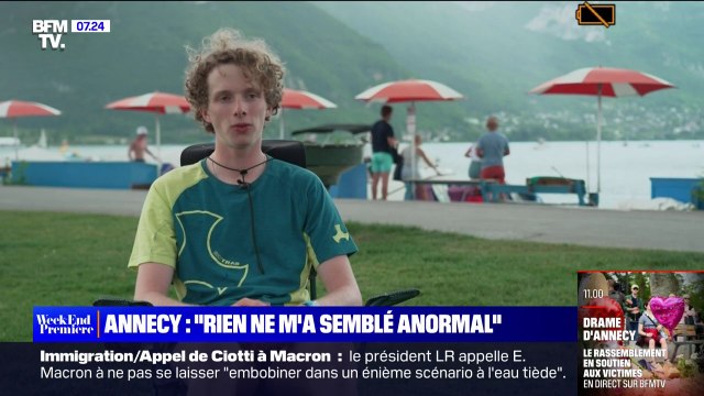 Il n'y a rien qui m'a semblé anormal : Lilian, loueur de pédalos à Annecy, raconte ce qu'il a pu observer de l'assaillant quelques jours avant l'attaque au couteau
