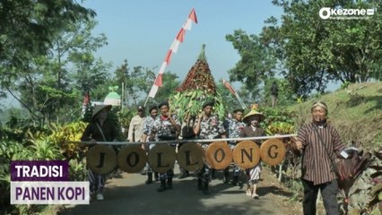 Ramai-Ramai Berebut Gunungan dalam Tradisi Panen Kopi Nggantingi di Pati