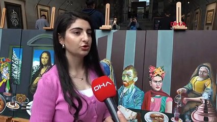 Les élèves du lycée des beaux-arts d'Erzurum Raci Alkır ont adapté La Cène de Léonard de Vinci pour Erzurum
