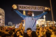 Taksim'de Manchester City’nin taraftarları kutlama yaptı