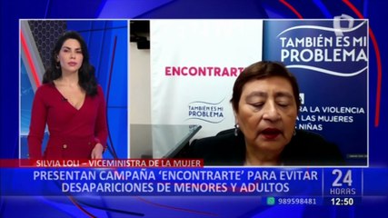 Viceministra de la Mujer: Cerca de 2 mil mujeres desaparecidas en lo que va del año