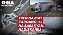 Tren na may kargang 167 na sasakyan, nadiskaril! | GMA News Feed