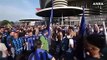 Champions League, l'arrivo dei tifosi dell'Inter a San Siro
