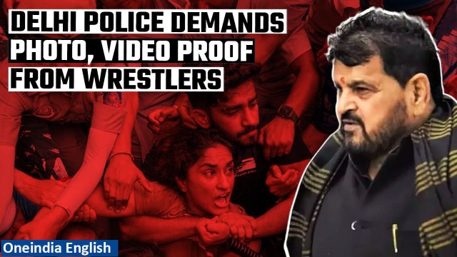 Wrestlers Protest: Police asks wrestlers for photo, video proof against Brij Bhushan | Oneindia News