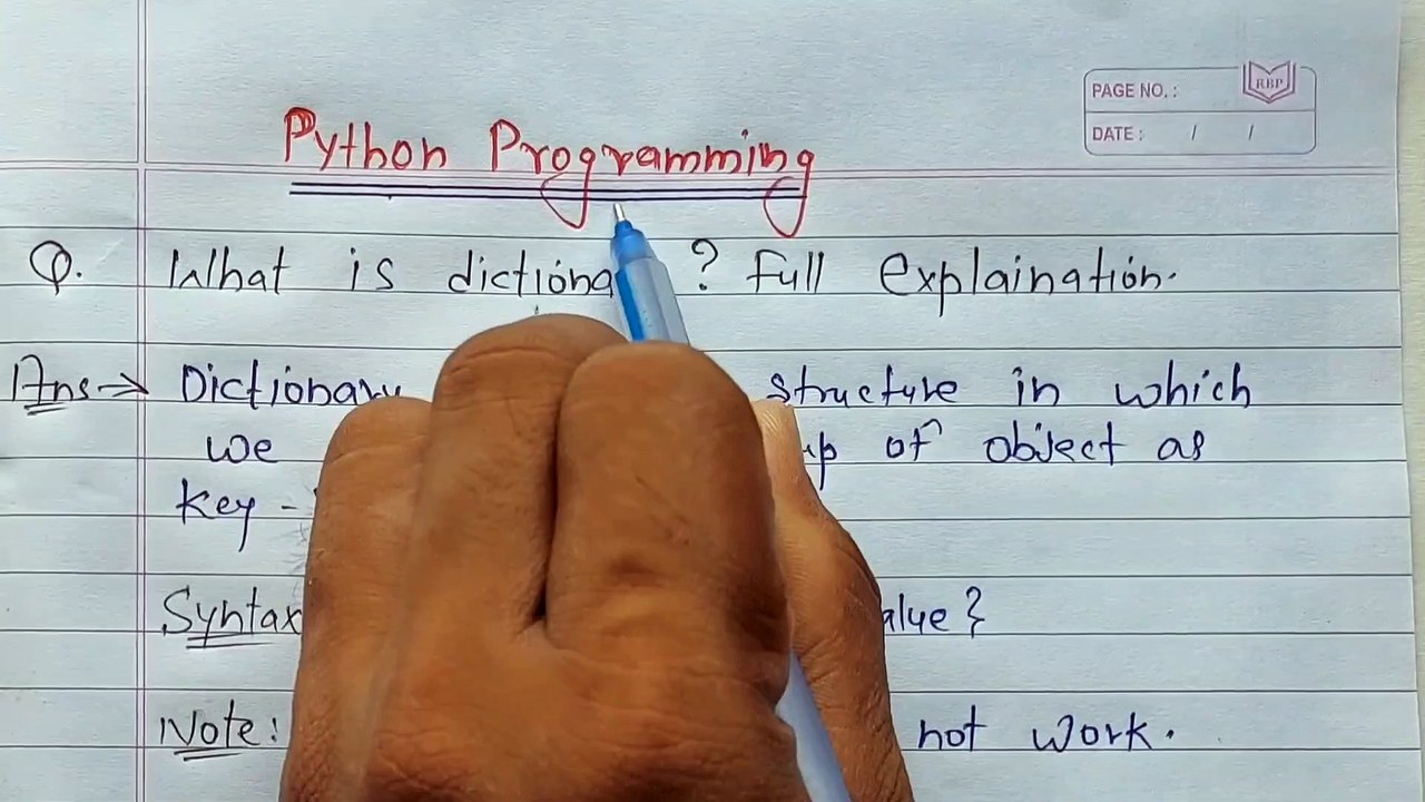 "Python Programming: |Understanding Dictionaries and Comprehensive Explanation"