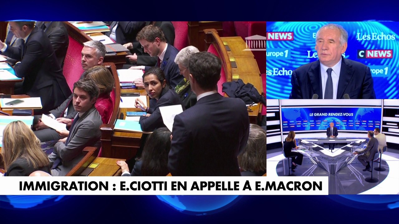 François Bayrou à propos d’Éric Ciotti : «Demander au président de la République de le recevoir pour discuter, c'est légitime»