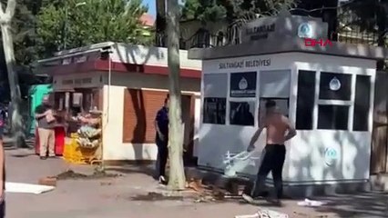 Un alcoolique a attaqué le poste de police de Sultangazi