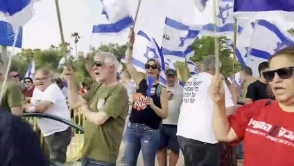 23e semaine de manifestations anti-Netanyahu en Israël
