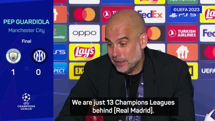 Pep jokes about chasing Real Madrid Champions League record