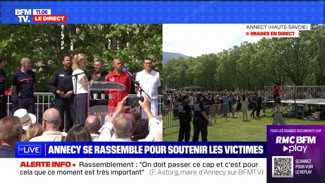 Ce 8 juin s'est produit un événement qui marquera à jamais la vie de notre ville : le maire d'Annecy s'exprime lors du rassemblement de soutien aux victimes de l'attaque au couteau