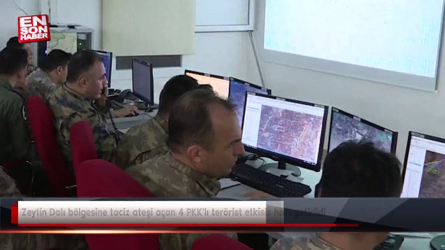 Zeytin Dalı bölgesine taciz ateşi açan 4 PKK'lı terörist etkisiz hâle getirildi