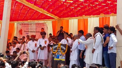 किसान नेता राजेश पायलट की पुण्यतिथि पर श्रद्धांजलि सभा व मूर्ति अनावरण कार्यक्रम में पहुंचे सचिन व कई मंत्री-विधायक