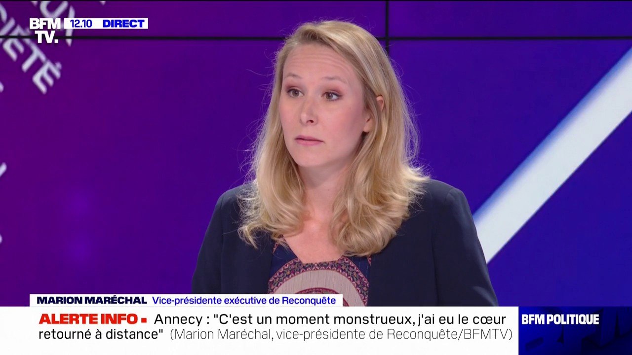 Attaque au couteau à Annecy: "Qu'il soit bouddhiste, hindou, musulman ou chrétien, ça ne clôt pas le débat sur l'immigration", selon Marion Maréchal