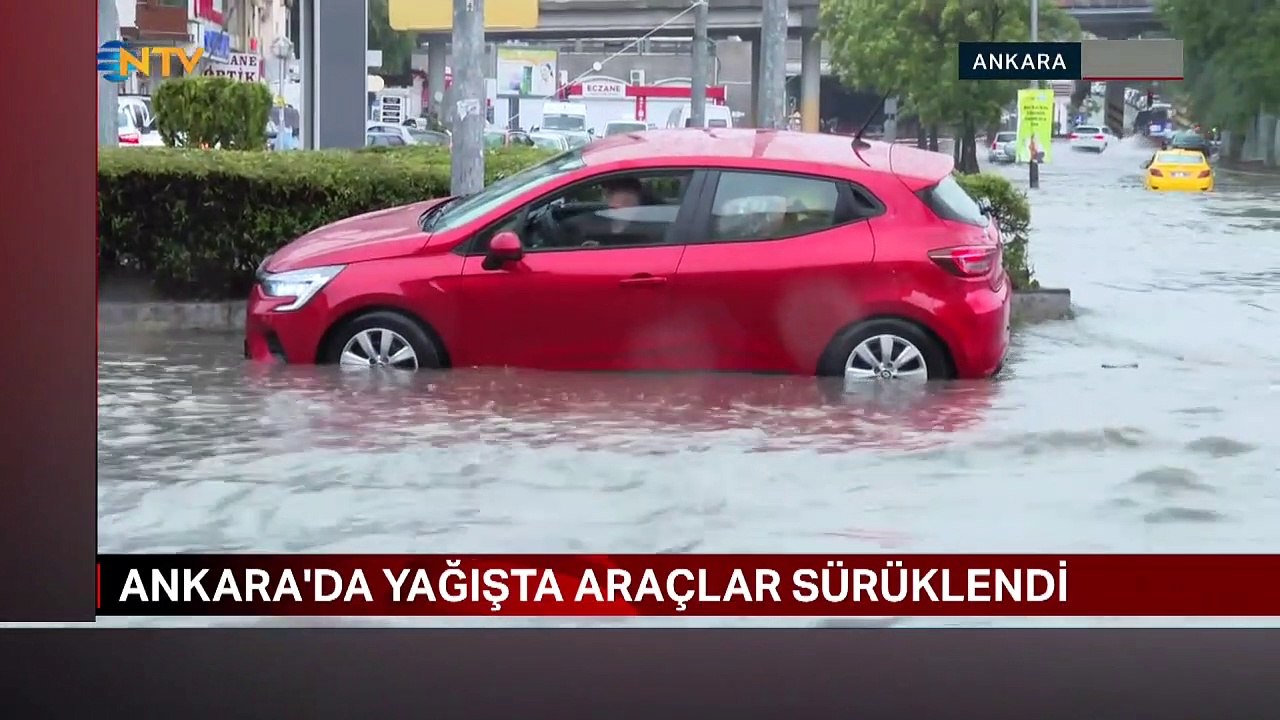 Son Dakika! Ankara'da sağanak yağış nedeniyle cadde ve sokaklar göle döndü, ev ve iş yerlerini su bastı