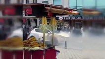 Taksim Meydanında Araç Yangını