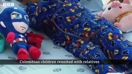 Children rescued from the Amazon are reunited with their family