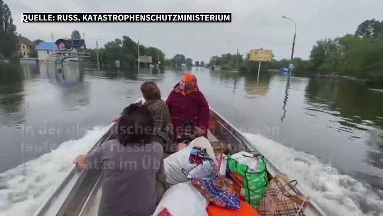 Russische Bilder zeigen Hilfseinsatz im Hochwassergebiet in Cherson