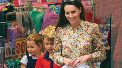 Princess Kate was seen bare-faced picking up her children after school