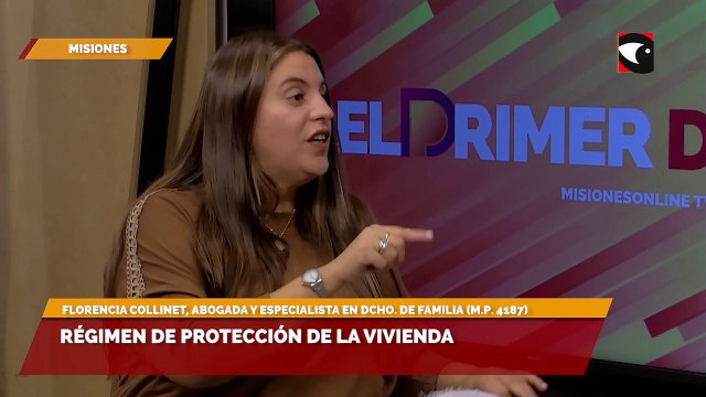 Florencia Collinet, abogada y especialista en derecho de familia (M.P. 4187), habló acerca del régimen de protección de la vivienda