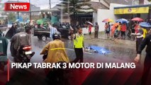 Mobil Pikap Tabrak 3 Motor di Malang, 4 Orang Tewas