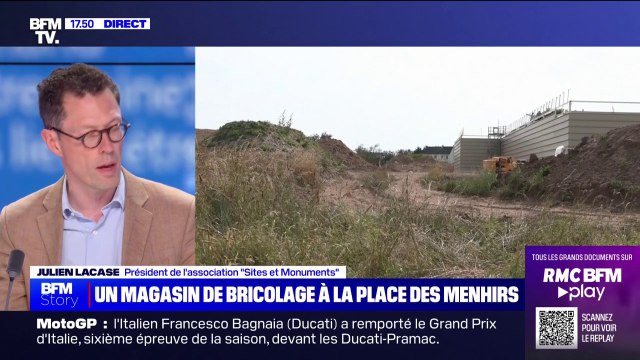 Menhirs détruits à Carnac: Les procédures du code du patrimoine n'ont pas été saisies , affirme Julien Lacase, président de l'association Sites et monuments